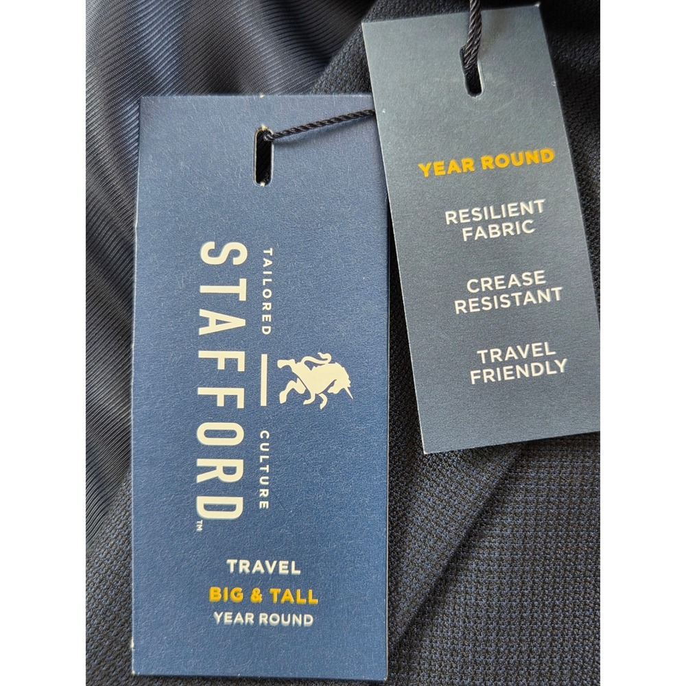 Stafford Travel Blazer Big & Tall Mens 60 Blue NWT $190 - Picture 6 of 9